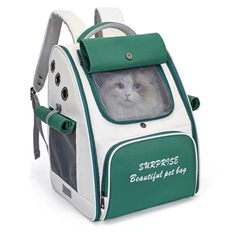 Pet Cat Carrier Bag Breathable Portable Cat Backpack Outdoor Small Dog Transport Carrying Bag Cat Backpack Carriers With Cushion