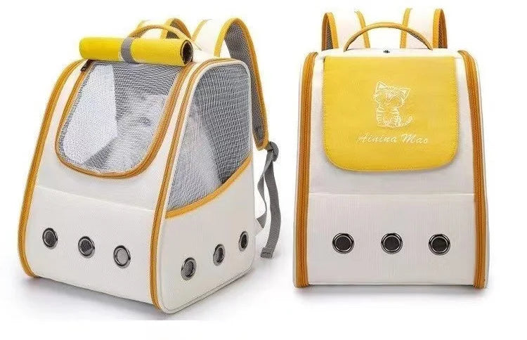 Pet Cat Carrier Bag Breathable Portable Cat Backpack Outdoor Small Dog Transport Carrying Bag Cat Backpack Carriers With Cushion