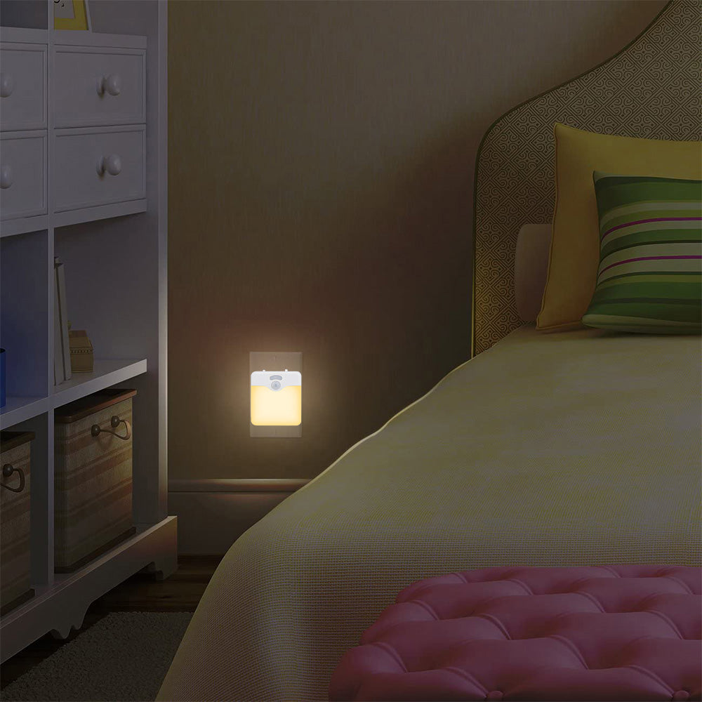 Motion Sensor LED Night Light UK EU Plug Dimmable Wireless Lamp for Kids Room Energy Efficient Dusk to Dawn Sensor Stairway Lamp