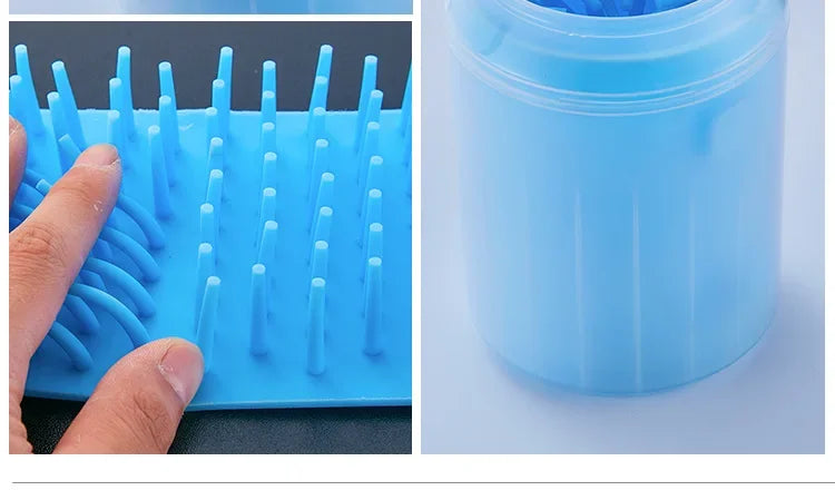 S/M/L Portable Dog Paw Cleaner Cup Soft Silicone Foot Cleaning Brush Pet Dogs Towel Foot Washer Foot Cleaning Bucket Dog Toy