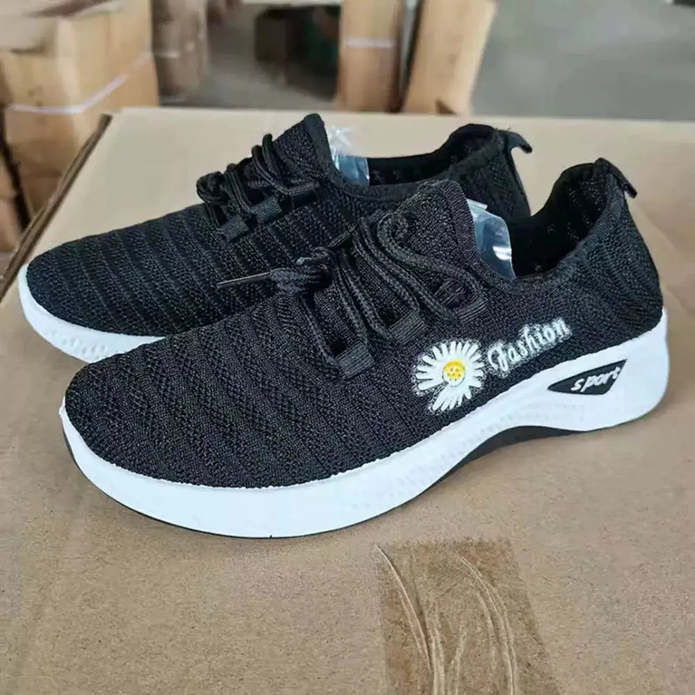 Fashionable Sports Shoes for Women, Thick and Breathable Soft Soled Mesh, Lightweight Casual Shoes, Trendy Coconut Shoes