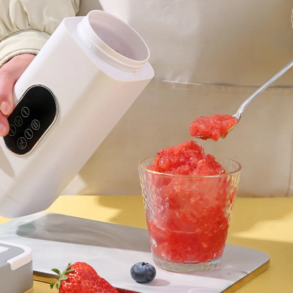 Electric Blender Fruit Juice Cup 12 Blades Crushed Ice Juiceing Cup for Smoothies and Shakes LED Display Portable Juicer Mixer