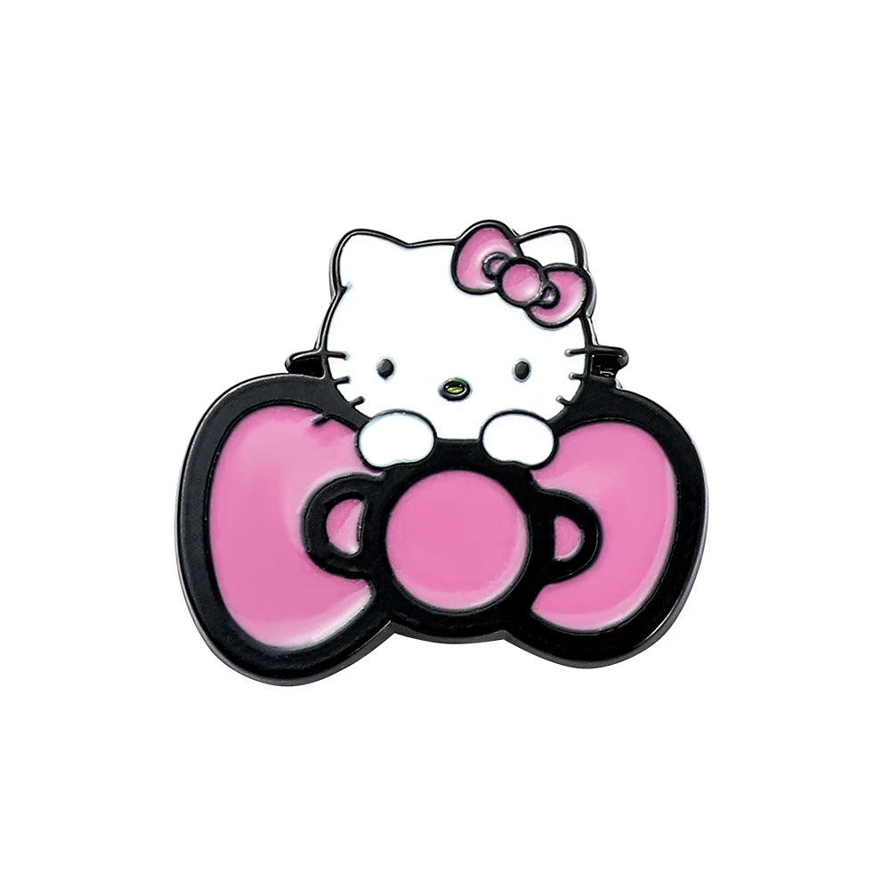 5 Pcs Fairy Tale Anime Sanrio Sticker Cute Hello Kitty Enamel Metal Backpack Mobile Accessories Gift For Friends