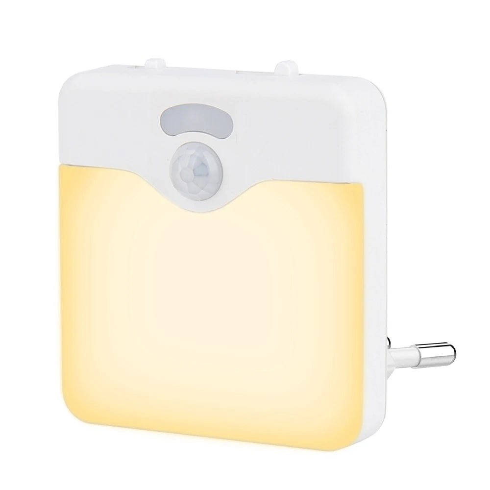 Motion Sensor LED Night Light UK EU Plug Dimmable Wireless Lamp for Kids Room Energy Efficient Dusk to Dawn Sensor Stairway Lamp