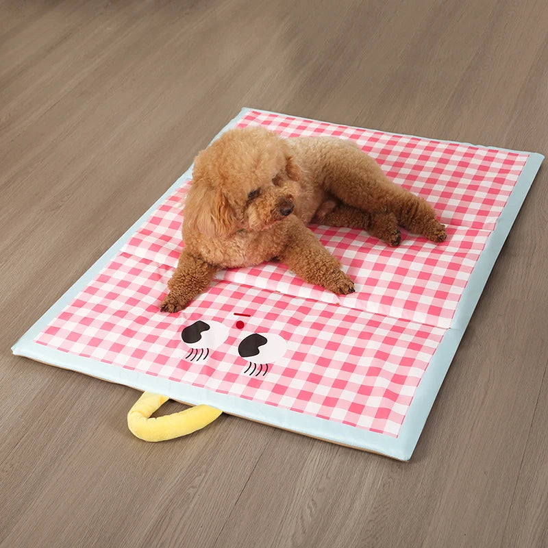 Dog Cooling Mat Plaid Large Summer Pet Cold Bed for Small Big Dogs Cat Durable Blanket Sofa Cat Ice Pad Blanket Pet Supplier