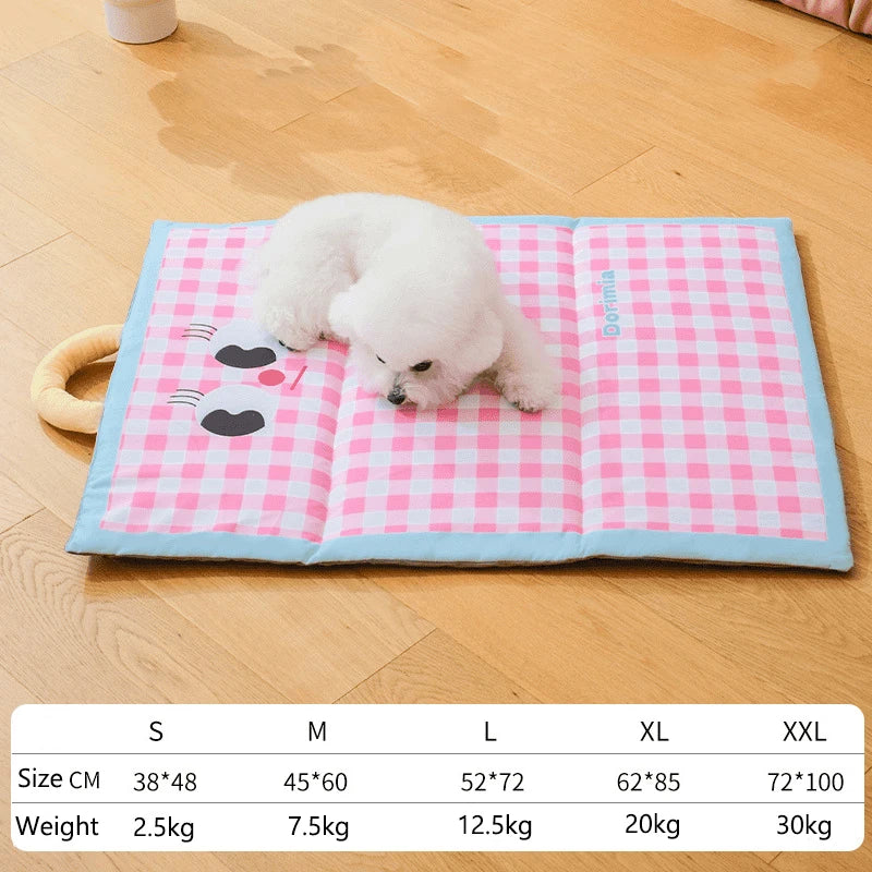 Dog Cooling Mat Plaid Large Summer Pet Cold Bed for Small Big Dogs Cat Durable Blanket Sofa Cat Ice Pad Blanket Pet Supplier