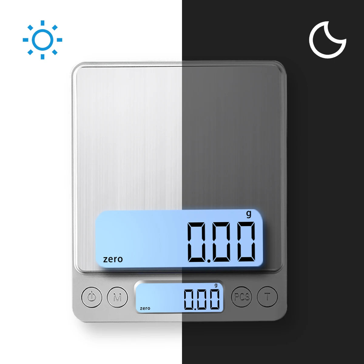 Digital Kitchen Scale 3000g/ 0.1g USB Charging with 2 Trays Home Mini Jewelry Pocket Scale with LCD Display Digital Food Scales