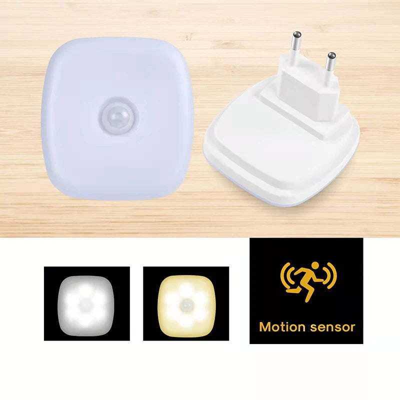 1/2pcs Wireless LED Night Light Motion Sensor EU Plug Children's Nights Light Night Lamp For Home Bedsides Table Bedroom Hallway