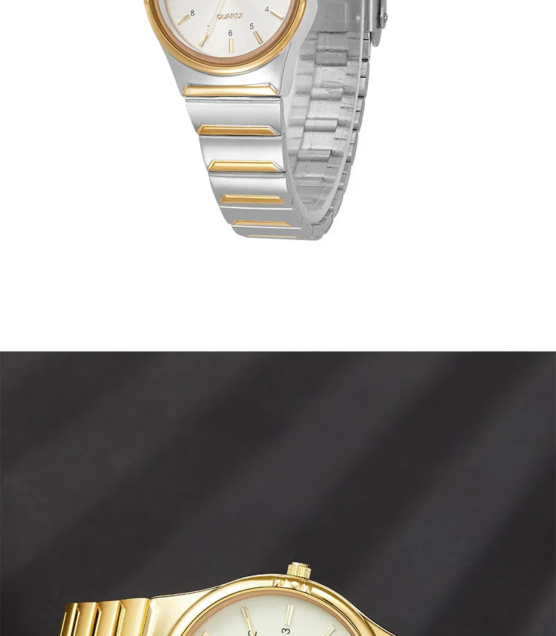 Brand New Wonen Watch Luxury Golden Quartz Stainless Steel Bracelet Waterproof Ladies Golden Wristwatch Girl Clock Relogio mujer