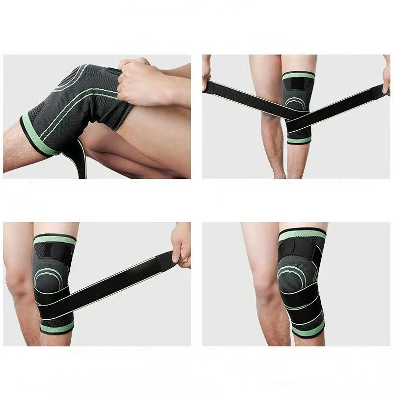 One Piece SPorts Compression Kneepad Pressurized Elastic Knee Pads Support Fitness Gear for Running Basketball Protector