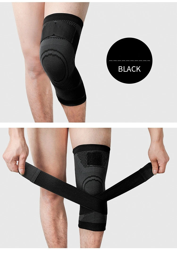 One Piece SPorts Compression Kneepad Pressurized Elastic Knee Pads Support Fitness Gear for Running Basketball Protector