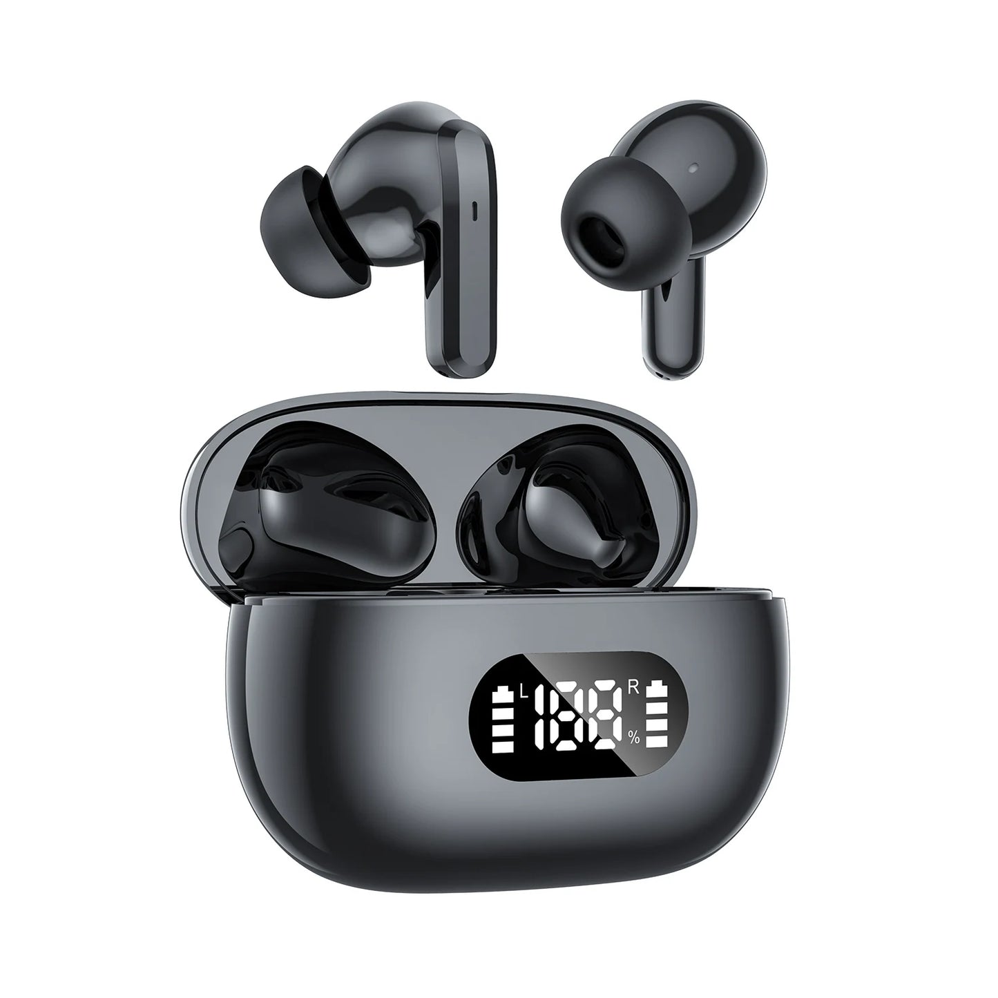 Wireless Bluetooth Headset Bluetooth Earphones with Charging Case Touch Control Bluetooth 5.3 Headphones with Display