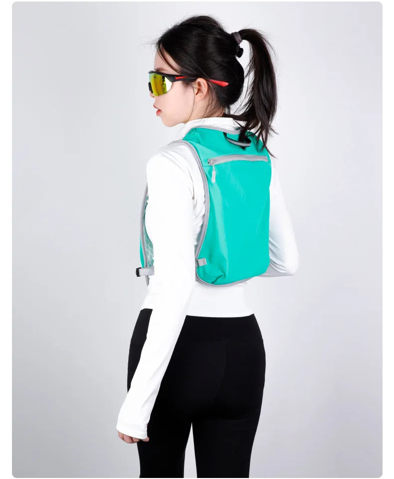Running Outdoor Cycling Vest Nylon Lightweight Sports Storage Backpack Hiking Trekking Breathable Adjustable Straps Fitness Gear