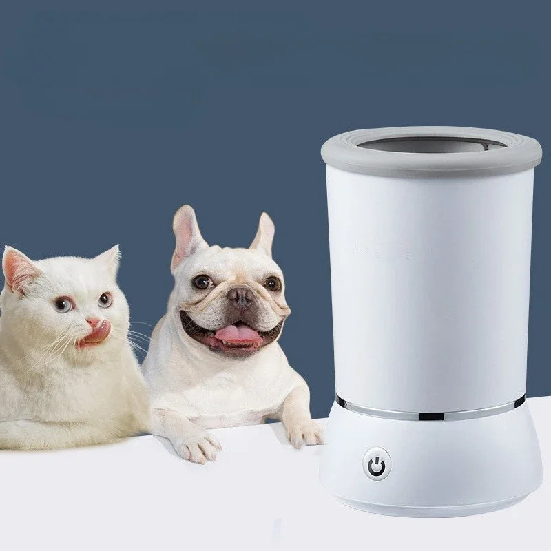 Automatic Pet Foot Wash Cup Cat Dog Paw Cleaner and Massager Electric Paw Washer Foot Washing Grooming Tools Accessories