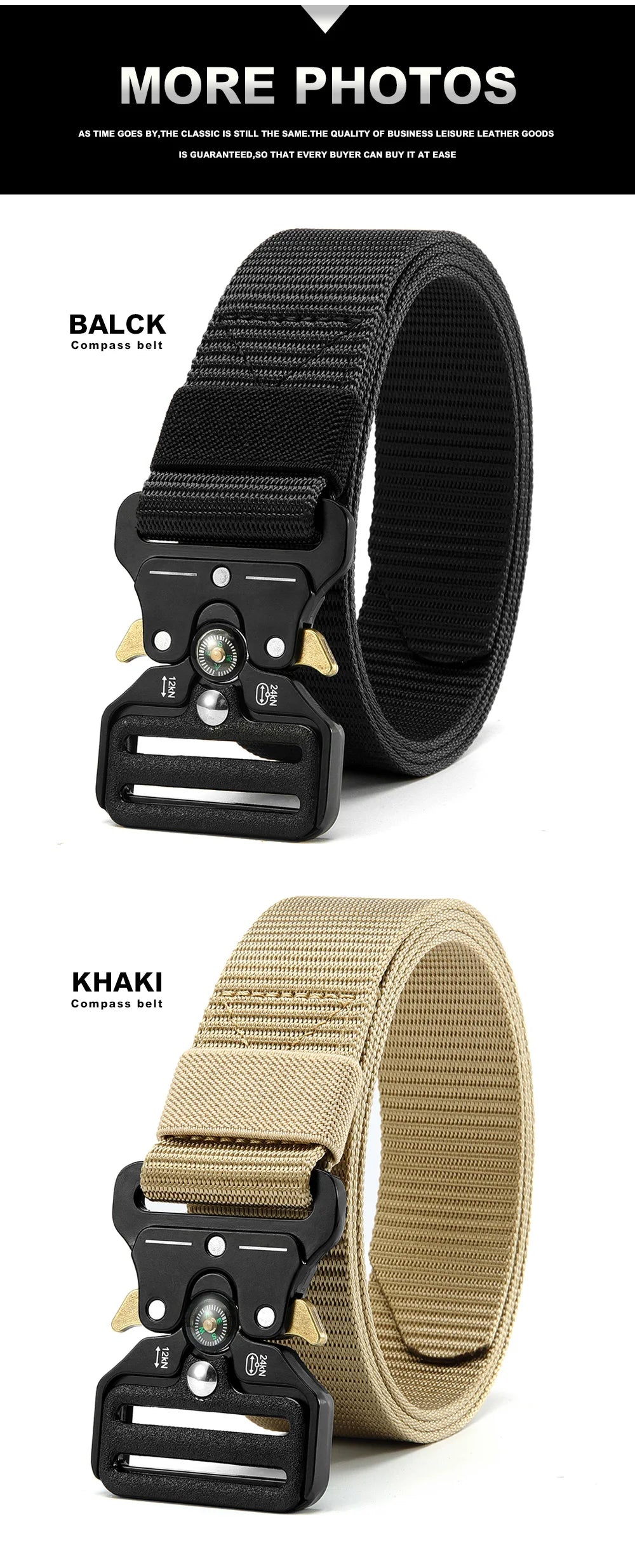 Men's Belt Outdoor Multi Function Compass Belt High Quality Canvas For Nylon Male Luxury Belts Women's Sports Jeans Neutral Belt
