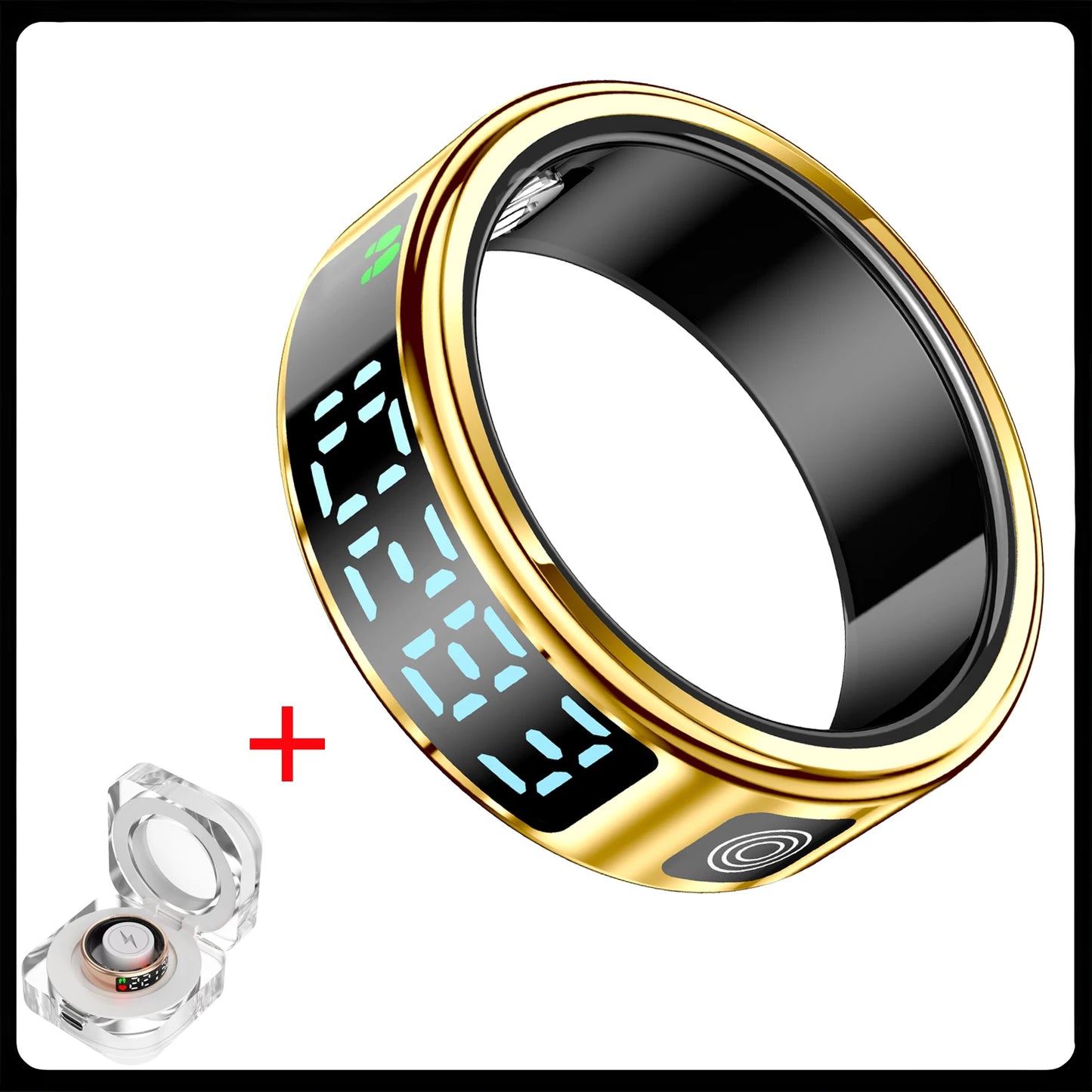 Smart Ring For Men Women Heart Rate Blood Oxygen Monitoring Multi Sports Modes 5ATM & IP68 Waterproof smartring For Android IOS