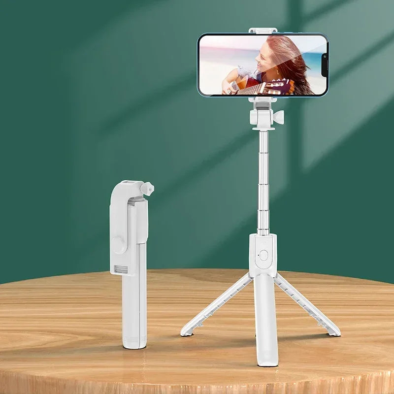 Bluetooth Remote Extendable Phone Tripod Wireless Selfie Stick Tripod Stand for iPhone 15 Samsuing Phone Tiktok Live Streaming