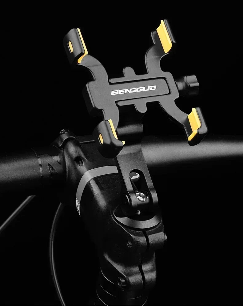 Bicycle Mountain Bike Four Claw Mobile Phone Stand Outdoor Sports Aluminum Alloy Mobile Phone Stand Cycling Mobile Phone Stand