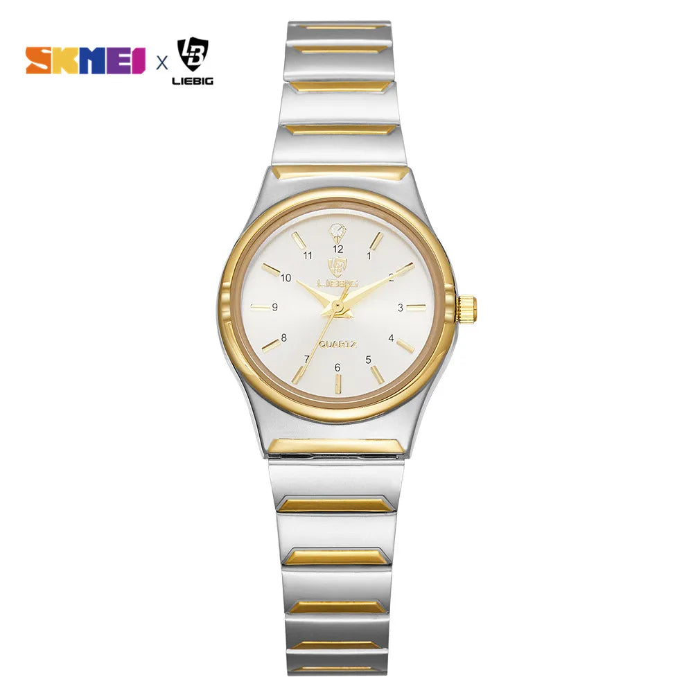 Brand New Wonen Watch Luxury Golden Quartz Stainless Steel Bracelet Waterproof Ladies Golden Wristwatch Girl Clock Relogio mujer