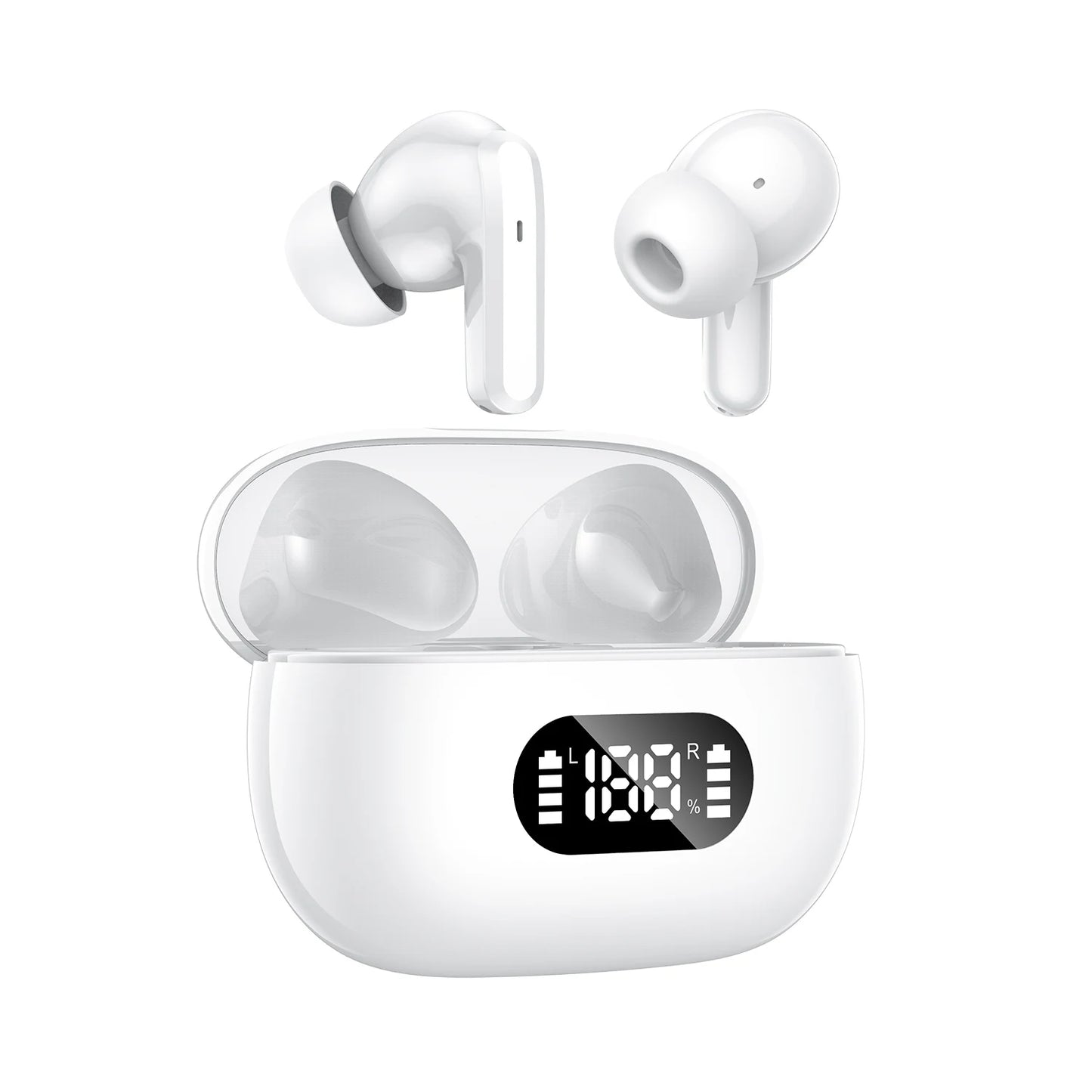 Wireless Bluetooth Headset Bluetooth Earphones with Charging Case Touch Control Bluetooth 5.3 Headphones with Display