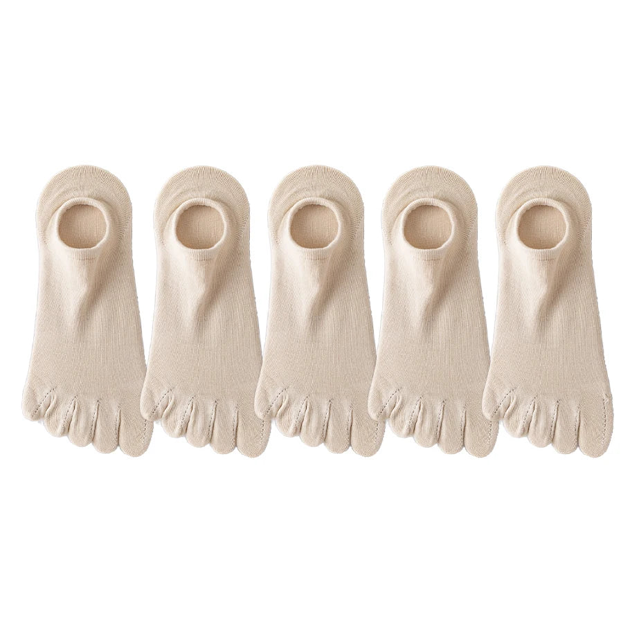 5 pairs of yoga toe socks for women, suitable for Pilates, ballet, dance, and barefoot