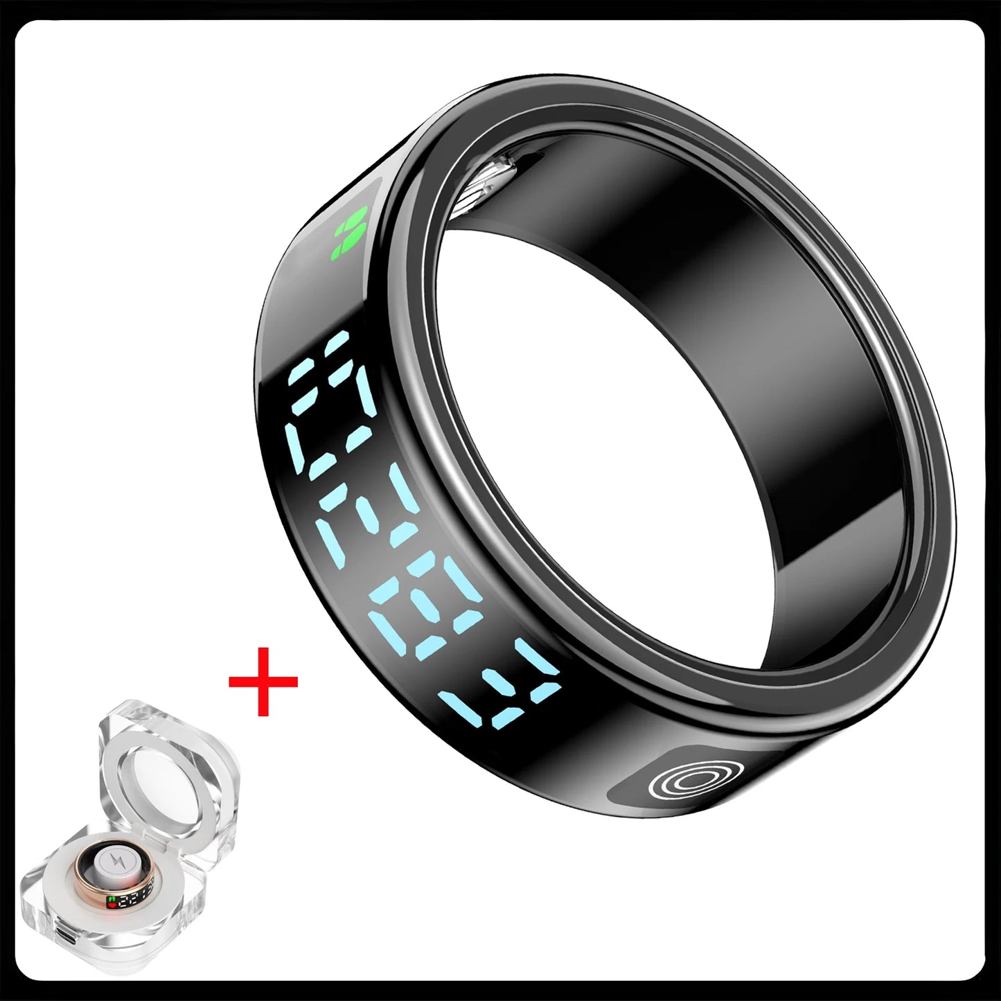 Smart Ring For Men Women Heart Rate Blood Oxygen Monitoring Multi Sports Modes 5ATM & IP68 Waterproof smartring For Android IOS