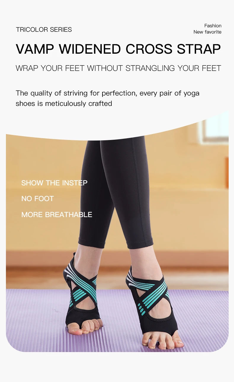 Professional Non-slip Gym Yoga Shoes Flat Soft Anti-slip Sole Ballet Fitness Dance Shoes Pilates Yoga Shoes Socks