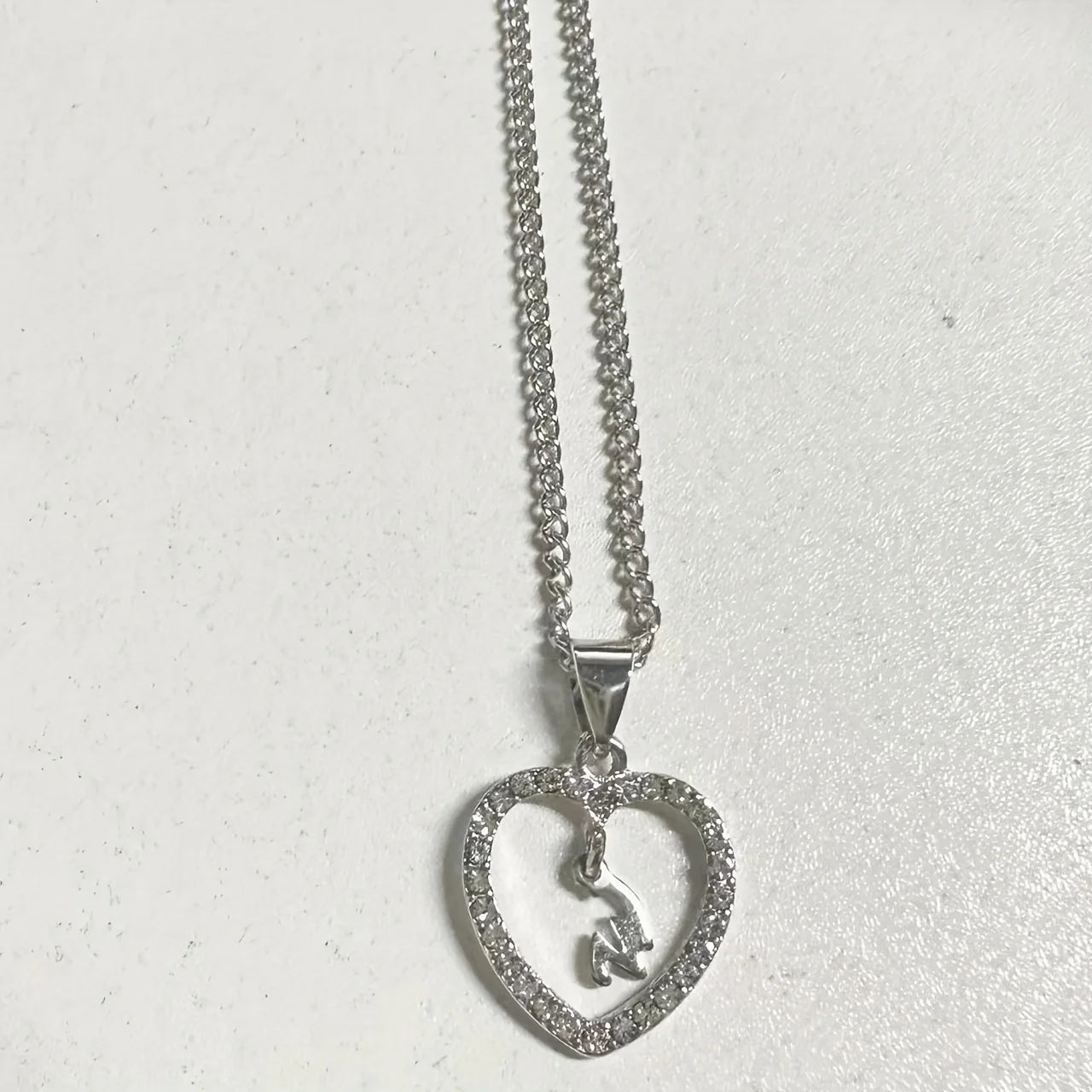 Bohemian Style Heart-shaped Letter Pendant Necklace, Wedding Party Gift For Men And Women,Delicate Gift for Men And Women
