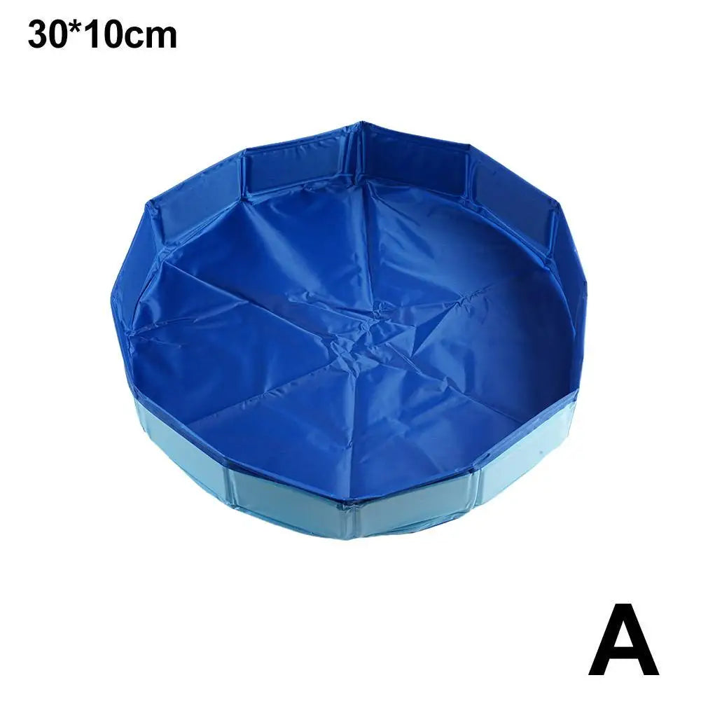 Foldable Dog Bath Swimming Pool Cat Pool Toy With Fish-Water Endless Self Play Interactive Cat Toys Pet Cleaning Water Basin