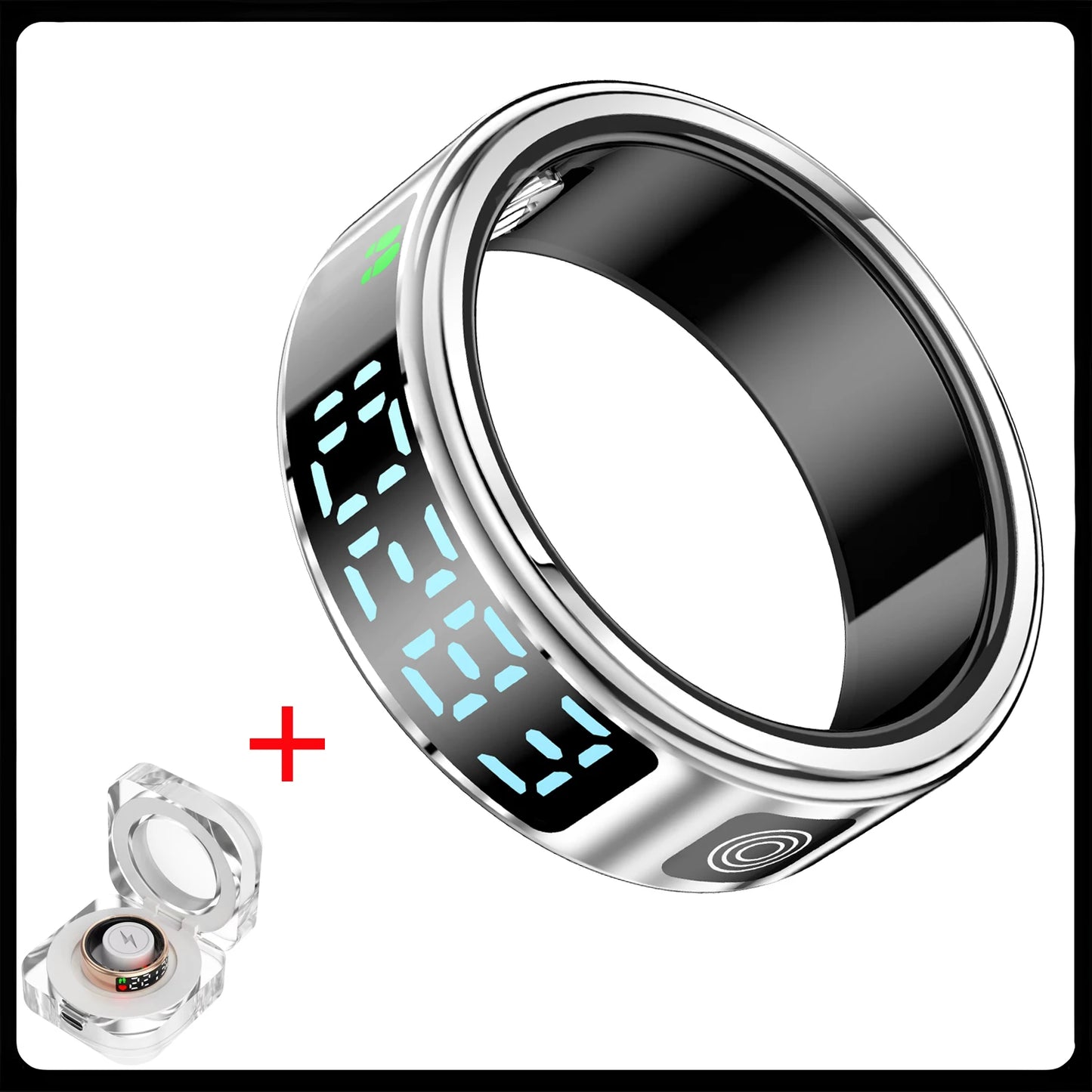 Smart Ring For Men Women Heart Rate Blood Oxygen Monitoring Multi Sports Modes 5ATM & IP68 Waterproof smartring For Android IOS