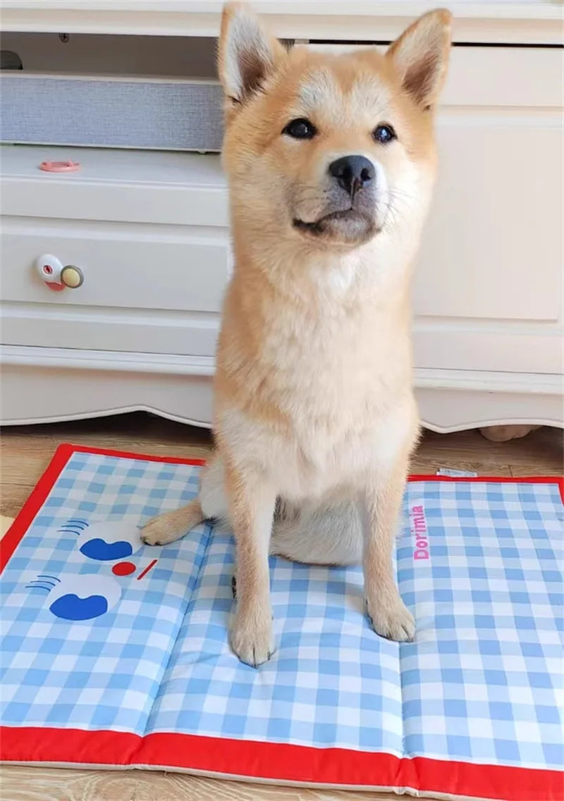 Dog Cooling Mat Plaid Large Summer Pet Cold Bed for Small Big Dogs Cat Durable Blanket Sofa Cat Ice Pad Blanket Pet Supplier