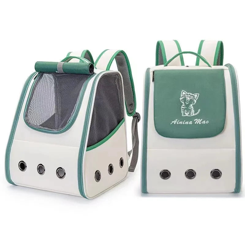 Pet Cat Carrier Bag Breathable Portable Cat Backpack Outdoor Small Dog Transport Carrying Bag Cat Backpack Carriers With Cushion