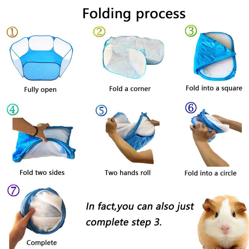 Pet Playpen Portable fashion Open Indoor / Outdoor Small Animal Cage Game Playground Fence for Hamster Chinchillas Guinea- Pigs