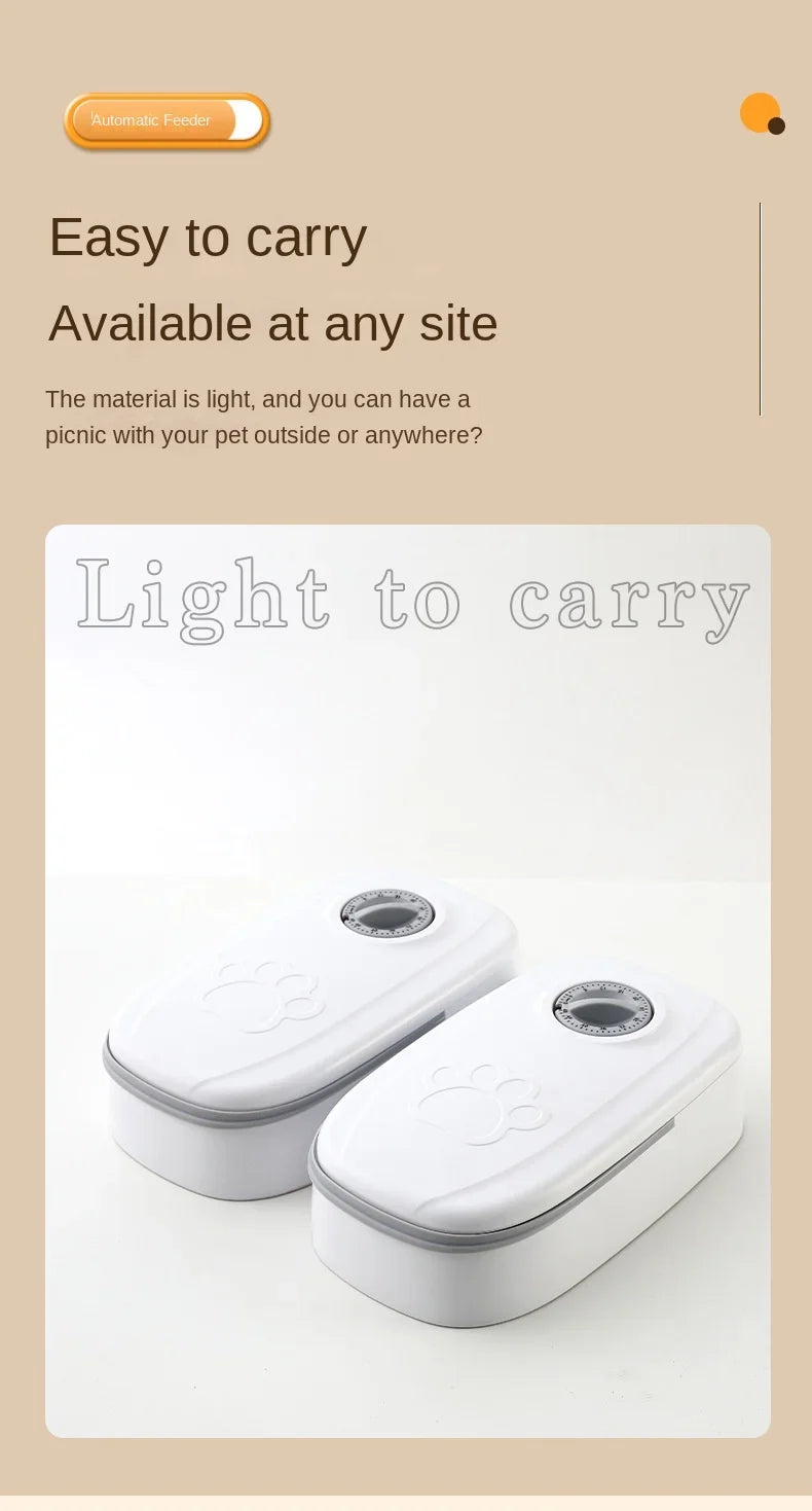 Dog Feeder Cat Automatic Feeding Water Bowl with Timer Pet Food Storage Dispenser  Container Pets Puppy Kitten Accessories