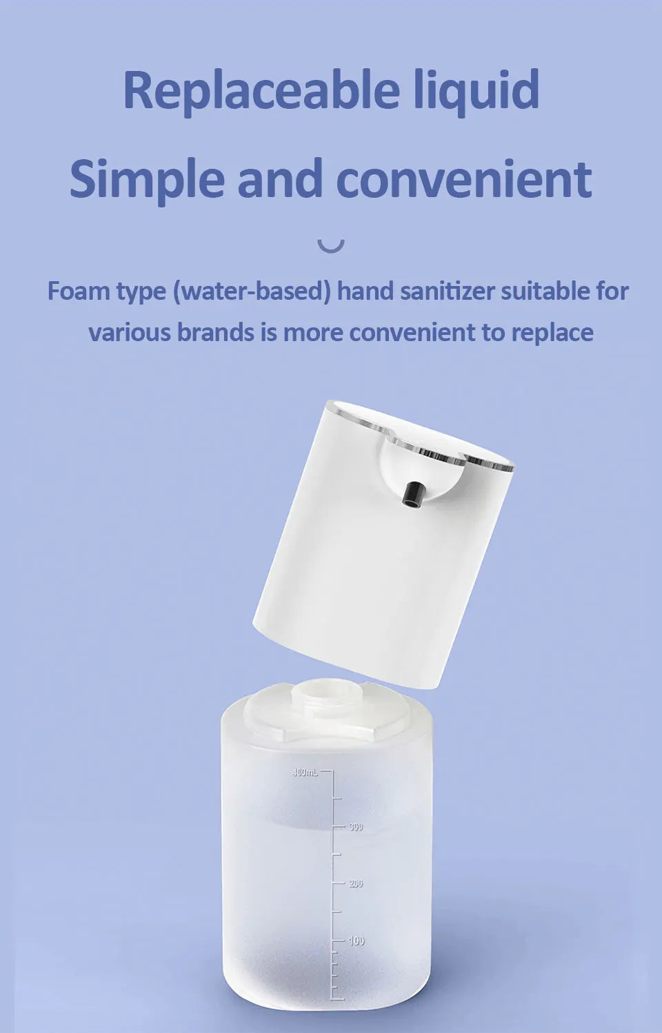 Automatic Foam Soap Dispensers 400ml 4-Gears Bathroom Smart Washing Hand Machine USB Rechargeable Touchless Hand Sanitizers