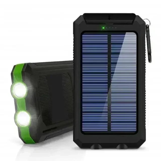 200000mAh Solar Power Bank Dual USB Travel Outdoor Portable External Battery Waterproof Powerbank For Camping Spare Battery