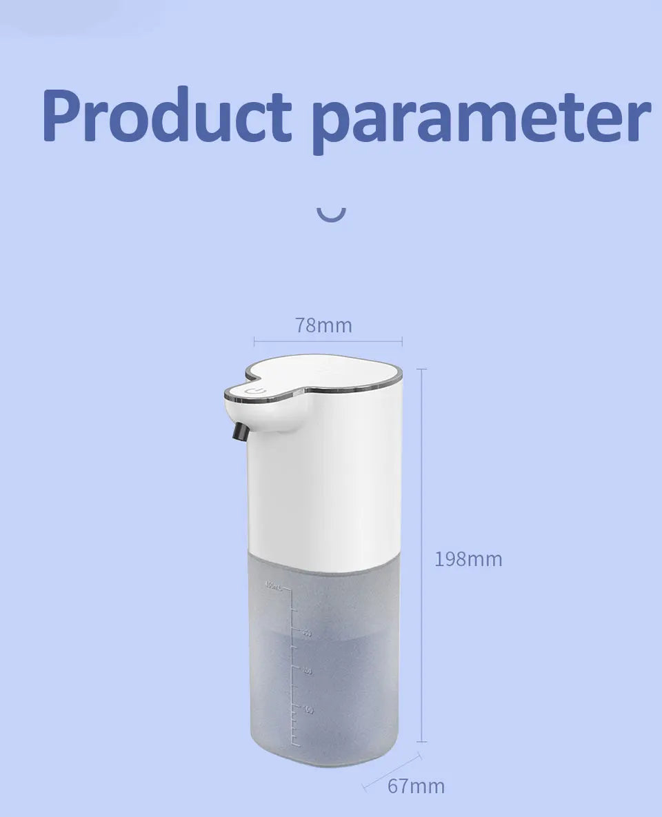 Automatic Foam Soap Dispensers 400ml 4-Gears Bathroom Smart Washing Hand Machine USB Rechargeable Touchless Hand Sanitizers