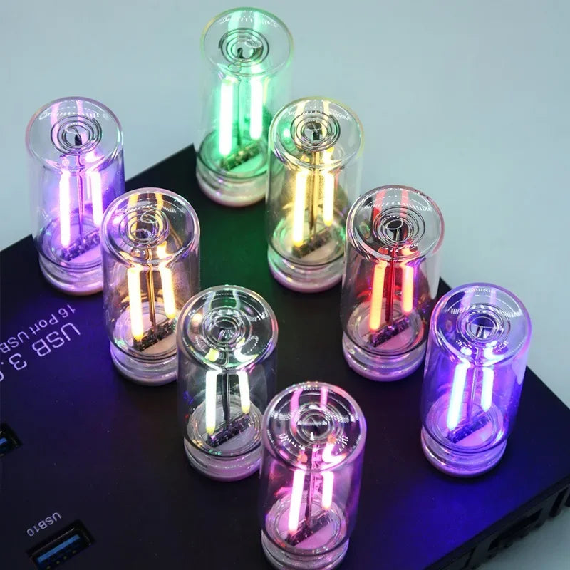 LED USB Lamp Mini Night Light USB Plug-in LED Light Bulb Touch Control Dimming for Car Bedroom Ambient Decorations Lighting