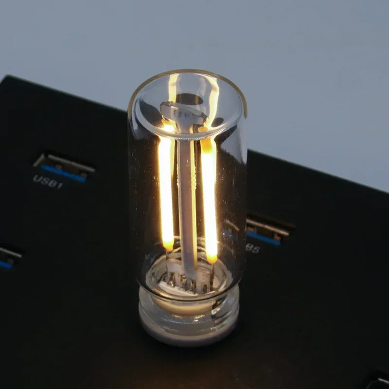 LED USB Lamp Mini Night Light USB Plug-in LED Light Bulb Touch Control Dimming for Car Bedroom Ambient Decorations Lighting