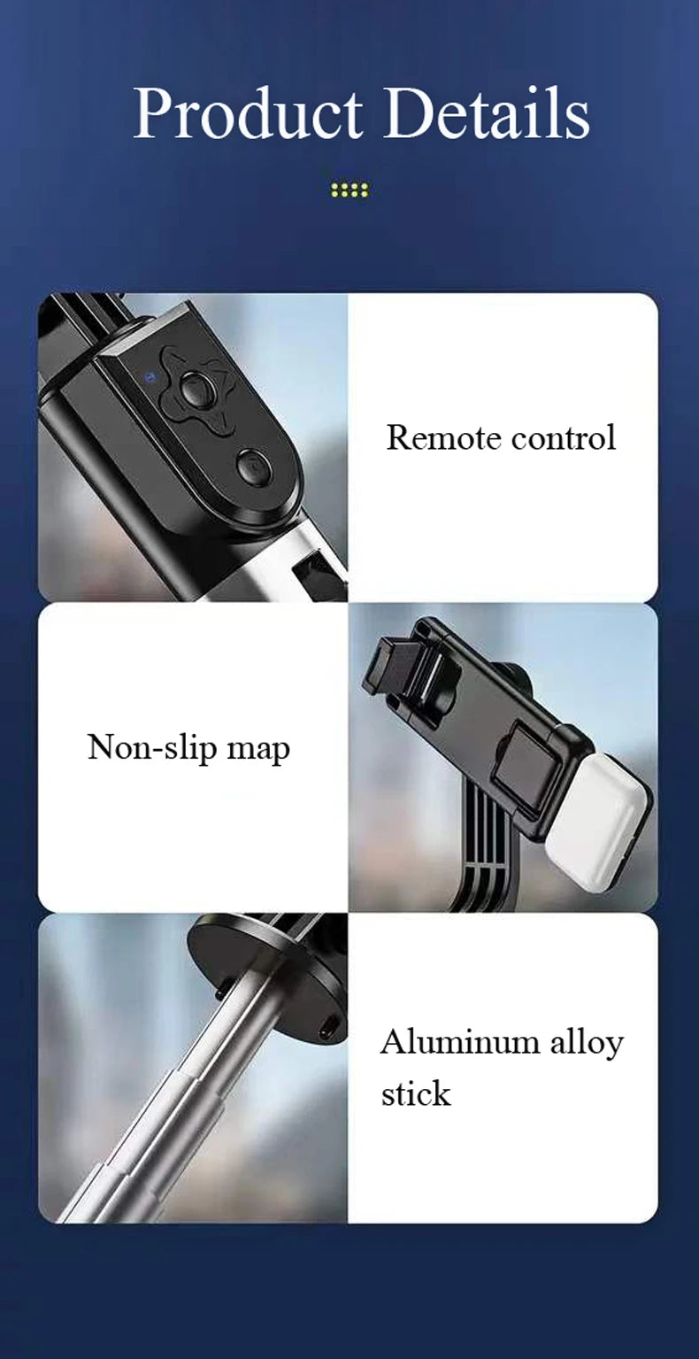 1.67M Long Extended Bluetooth Wireless Selfie Stick Live Broacast Stand Holder Tripod Foldable With Fill Light For Smartphones