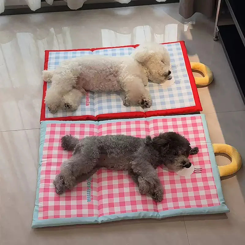 Dog Cooling Mat Plaid Large Summer Pet Cold Bed for Small Big Dogs Cat Durable Blanket Sofa Cat Ice Pad Blanket Pet Supplier