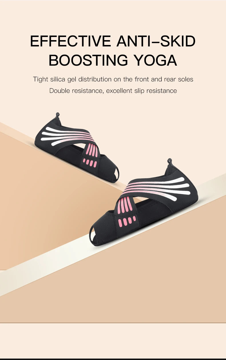 Professional Non-slip Gym Yoga Shoes Flat Soft Anti-slip Sole Ballet Fitness Dance Shoes Pilates Yoga Shoes Socks