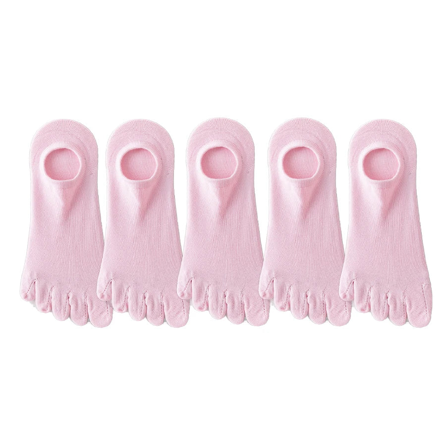 5 pairs of yoga toe socks for women, suitable for Pilates, ballet, dance, and barefoot