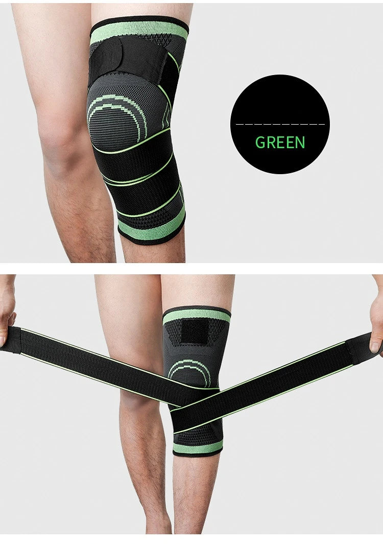 One Piece SPorts Compression Kneepad Pressurized Elastic Knee Pads Support Fitness Gear for Running Basketball Protector