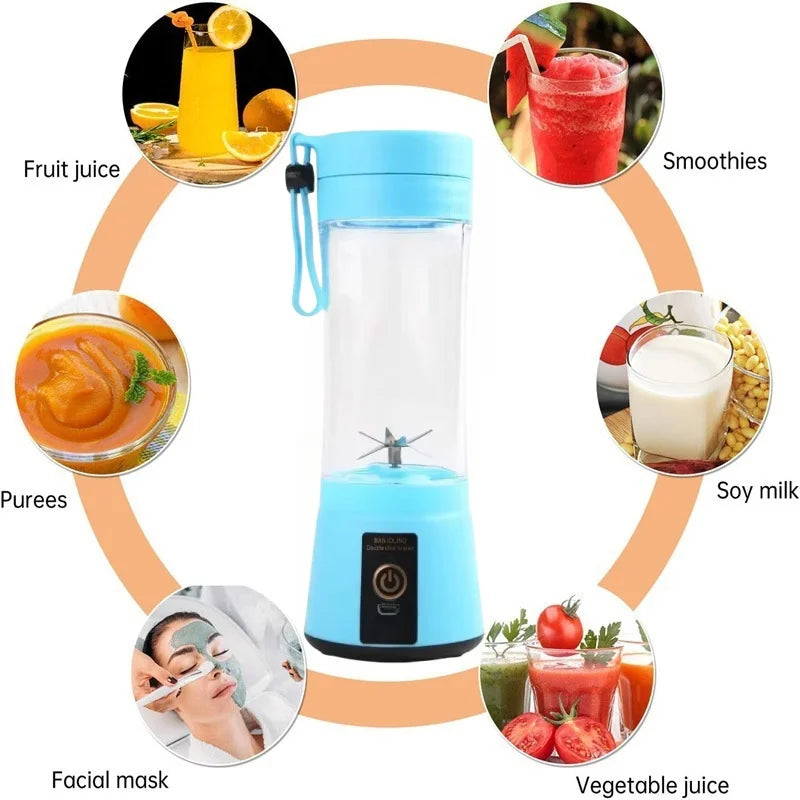 Electric Juicer Mini Portable Blender Fruit Mixers Fruit Extractors Multifunction Juice Maker Machine Blender Smoothies Mixer