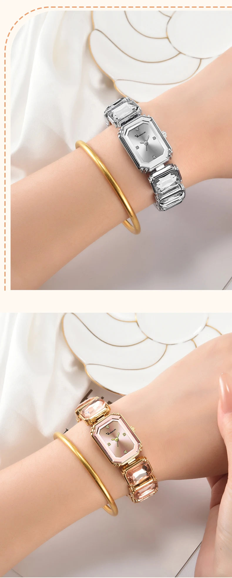 Women Square Watch Luxury Stainless Steel Water Diamond Original Quartz Movement Fashion Bracelet Clock Rose Gold Ladies Watches