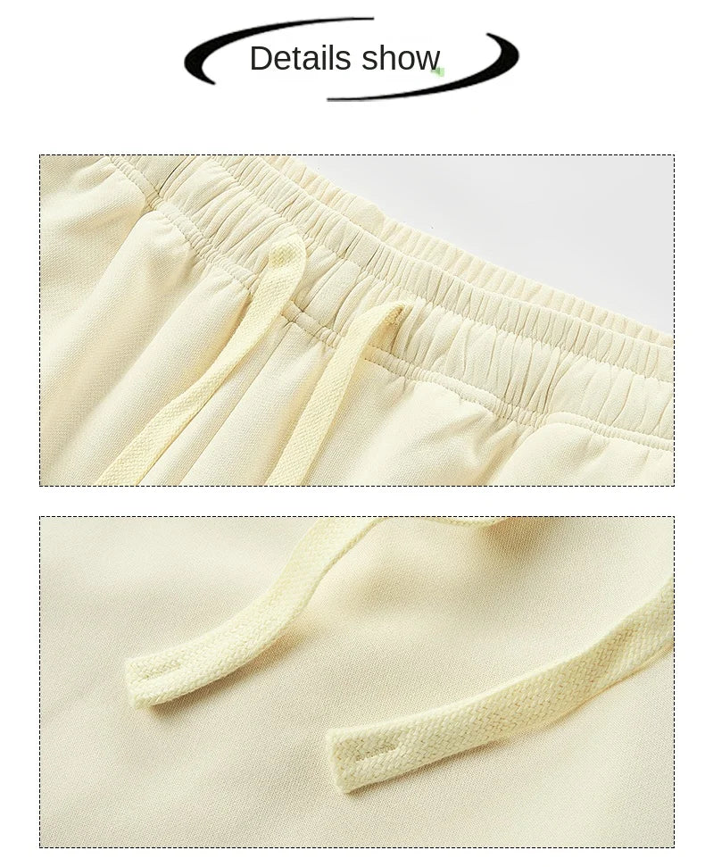 Wide Leg Pant Fashion Causal Breathable Men Sweatpant Male Autumn Versatile Elastic High Waist Drawstring Loose Straight Trouser