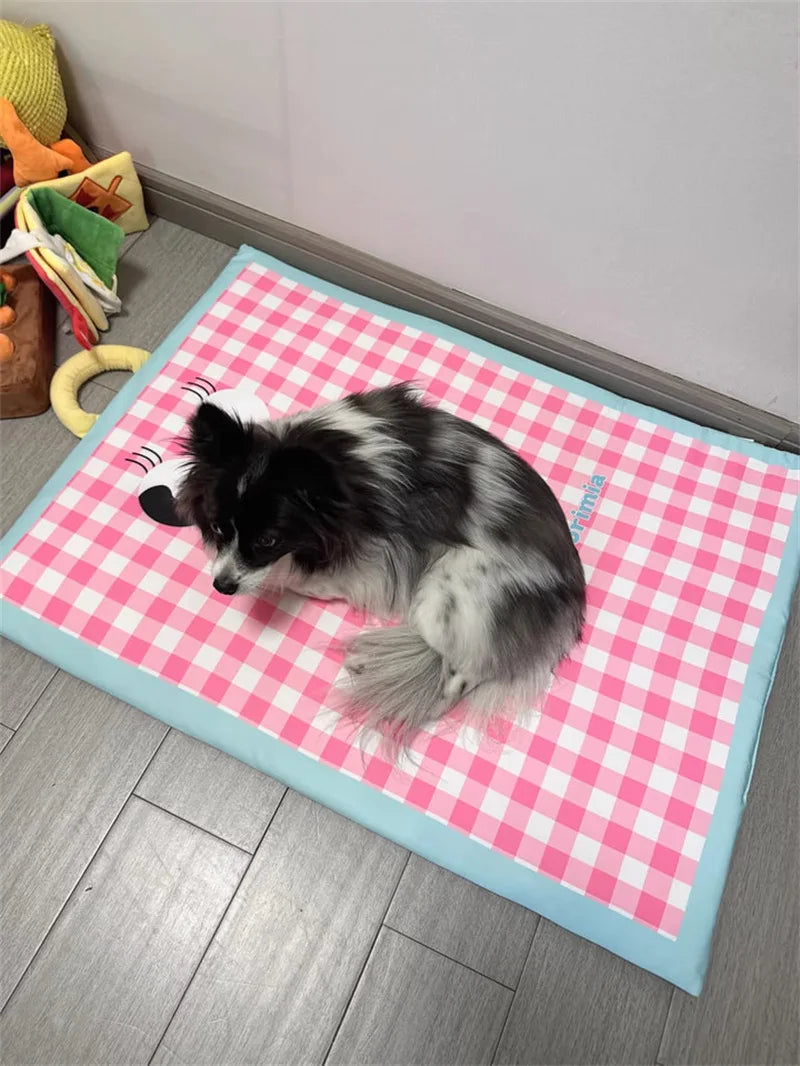 Dog Cooling Mat Plaid Large Summer Pet Cold Bed for Small Big Dogs Cat Durable Blanket Sofa Cat Ice Pad Blanket Pet Supplier
