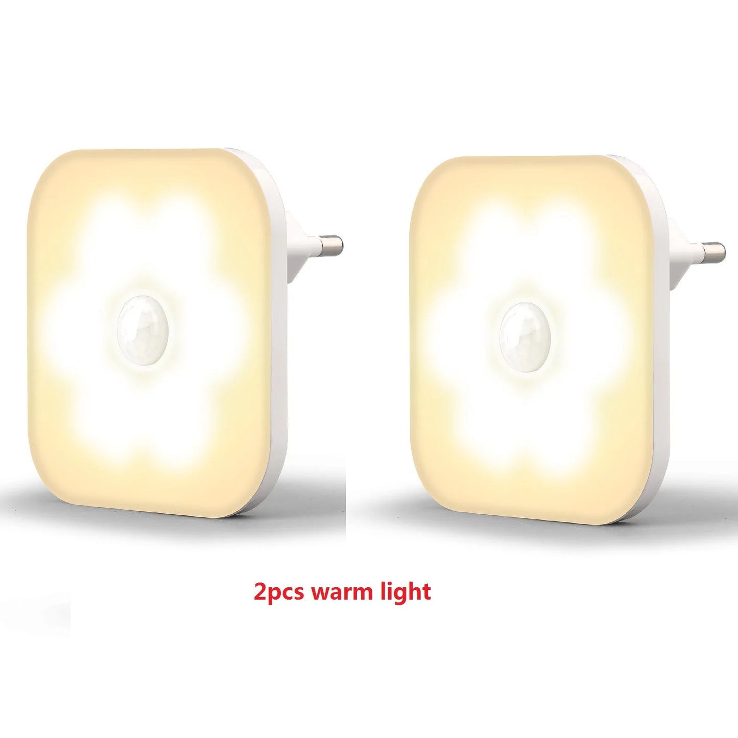 1/2pcs Wireless LED Night Light Motion Sensor EU Plug Children's Nights Light Night Lamp For Home Bedsides Table Bedroom Hallway