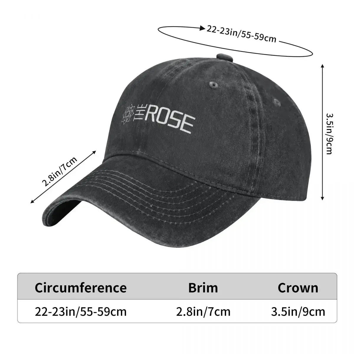 The Rose KPop HD Logo Cowboy Hat Snap Back Hat dad hat custom Hats For Men Women's